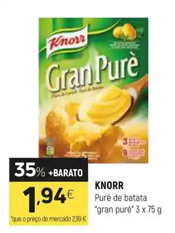 Coviran KNORR Puré de batata "gran puré" promoção