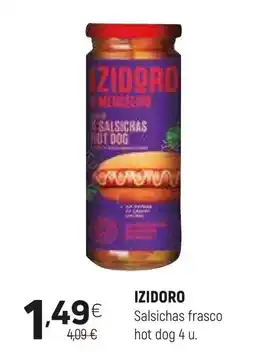 Coviran IZIDORO Salsichas frasco hot dog promoção