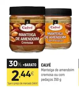 Coviran CALVÉ Manteiga de amendoim cremosa ou com pedaços promoção