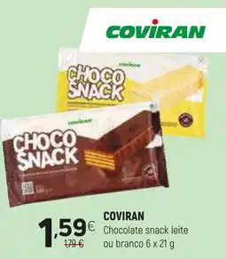 Coviran COVIRAN Chocolate snack leite ou branco promoção