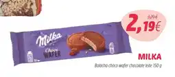 Coviran MILKA Bolacha choco wafer chocolate leite promoção