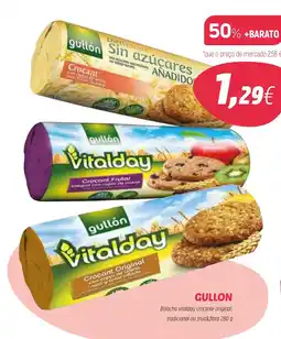 Coviran GULLON Bolacha vitalday crocante original, tradicional ou fruit&fibra promoção