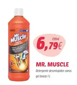 Coviran MR. MUSCLE Detergente desentupidor canos gel lixivia promoção