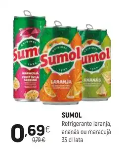 Coviran SUMOL Refrigerante laranja, ananás ou maracujá promoção