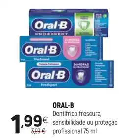 Coviran Oral-B Dentifrico frescura, sensibilidade ou proteção profissional promoção