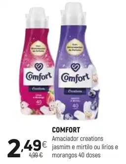 Coviran COMFORT Amaciador creations jasmim e mirtilo ou lirios e morangos promoção