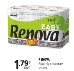Coviran RENOVA Papel higiénico easy 12 rolos promoção