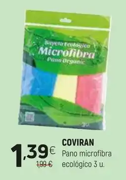 Coviran COVIRAN Pano microfibra ecológico 3 u. promoção