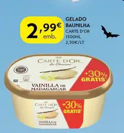 Spar Gelado baunilha carte d'or promoção
