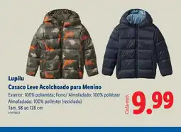 Lidl Lupilu Casaco Leve Acolchoado para Menin o promoção