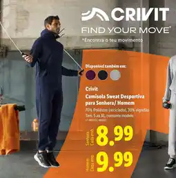 Lidl Crivit Camisola Sweat Desportiva para Senhora/Homem promoção