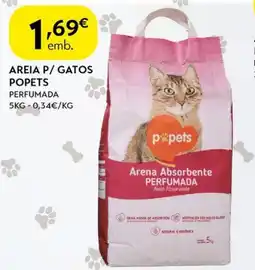 Spar Areia p/ gatos popets promoção