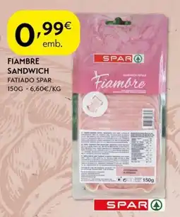Spar Fiambre sandwich promoção