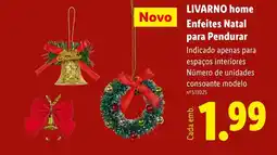 Lidl LIVARNO home Enfeites Natal para Pendurar promoção