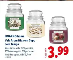 Lidl LIVARNO home Vela Aromática em Copo com Tampa promoção