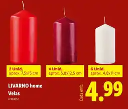 Lidl LIVARNO home Velas promoção