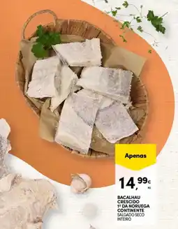 Continente Bacalhau crescido 1º da noruega continente salgado seco inteiro promoção