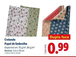 Lidl Crelando Papel de Embrulho promoção