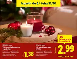 Lidl LIVARNO home Vela Aromática Pequena em Copo de Vidro promoção