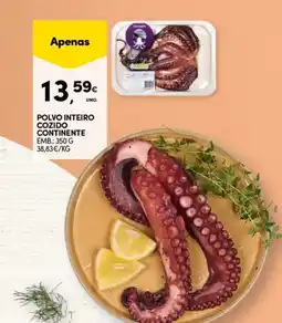 Continente Polvo inteiro cozido continente promoção