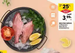 Continente Red fish médio congelado promoção