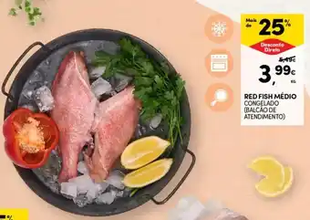 Continente Red fish médio congelado promoção
