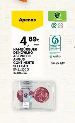 Continente Hamburguer de novilho aberdeen angus continente seleção promoção