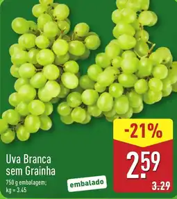 ALDI Uva Branca sem Grainha promoção