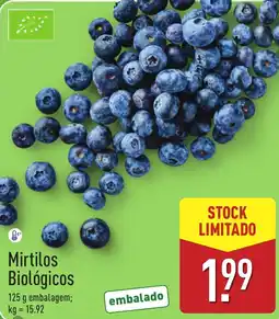 ALDI Mirtilos Biológicos promoção