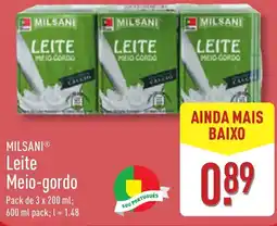 ALDI MILSANI Leite Meio-gordo promoção