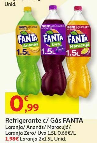 Auchan Refrigerante c/ gás fanta:laranja 1.5 l promoção