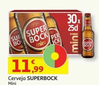 Auchan Cerveja super bock:mini 30x0.25l promoção
