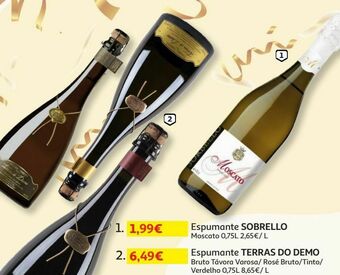 Auchan Espumante terras do demo:bruto távora varosa 0.75 l promoção
