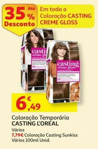 Auchan Coloração l'oreal paris:casting sunkiss jelly 01 promoção