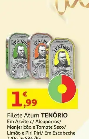 Auchan Filete atum tenório:azeite ext c/alcap. 120 g promoção
