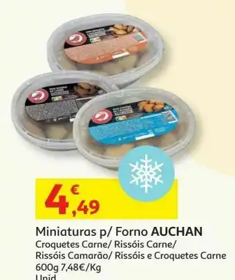 Auchan Mini croquetes carne auchan:p/ forno 600g promoção