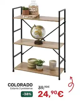 Homy Casa COLORADO Estante 3 prateleiras promoção