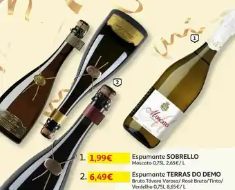 Auchan Espumante terras do demo:bruto távora varosa 0.75 l promoção