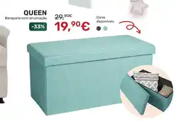 Homy Casa QUEEN Banqueta com arrumação promoção
