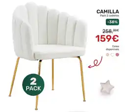 Homy Casa CAMILLA Pack 2 cadeiras promoção