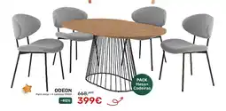 Homy Casa ODEON Pack mesa + 4 cadeiras EMMA promoção