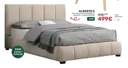 Homy Casa ALBERTO II Pack cama de casal 140x190 cm elevatória + colchão PRESTIGE promoção