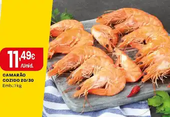 Intermarché Camarão cozido 20/30 promoção
