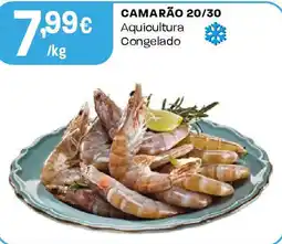 Intermarché Camarão 20/30 aquicultura congelado promoção