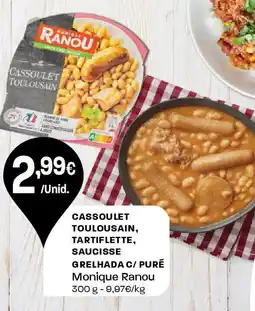Intermarché Cassoulet toulousain, tartiflette, saucisse grelhada c/ pure Monique Ranou promoção