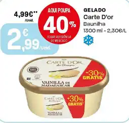 Intermarché GELADO Carte D'or Baunilha promoção