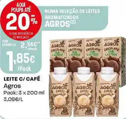 Intermarché Leite c/ café Agros promoção