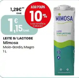 Intermarché Leite s/lactose Mimosa promoção