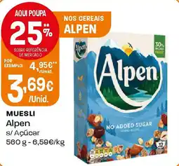 Intermarché MUESLI Alpen s/ Açúcar promoção