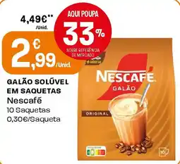 Intermarché Galão solūvel em saquetas Nescafé promoção